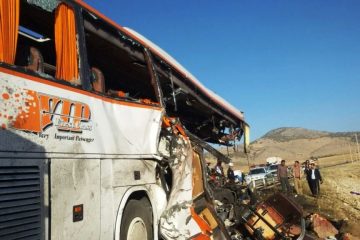 واژگونی  اتوبوس در مسیر مرند- تبریز ۲۱ مصدوم برجای گذاشت