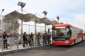 خدمات اتوبوس های مسیر  BRT  تبریز روز اول مهر رایگان است