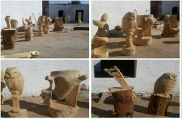 ساخت ۱۵ مجسمه چوبی حاصل ۵ روز کاری در کارگاه زیباسازی