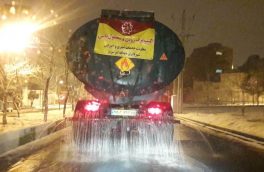 بارش  برف تلاش شبانه روزی نیروهای خدماتی شهرداری تبریز را برای برف روبی در پی داشت