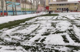 برف بازی بازیکنان تیم فوتبال فجرسپاسی شیراز در تبریز