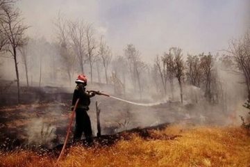 آتش‌سوزی در مراتع مشجر مشرف به جنگل‌های ارسباران مهار شد