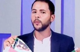 خبرنگار تونسی در پخش زنده تلویزیونی عکس ولیعهد ابوظبی و نخست وزیر رژیم صهیونیستی را پاره کرد
