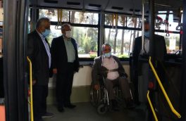 راه اندازی اولین اتوبوس گویای شهر یزد به مناسبت روز جهانی نابینایان