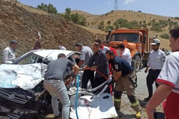 در پی وقوع یک تصادف شدید سه نفر از شهروندان کردستانی در مسیر مریوان جان باختند