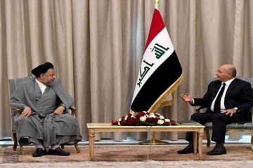 دیدار وزیر اطلاعات ایران با رئیس جمهور عراق