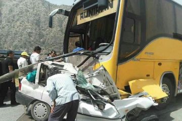 حادثه رانندگی درمحور سراب – بستان‌آباد ۲ کشته وچهار مصدوم برجا گذاشت
