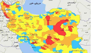 روند رو به افزایش تعداد شهرهای قرمز و نارنجی در نقشه کرونایی کشور