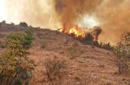 اطفای کامل آتش سوزی در مراتع شهرستان خداآفرین