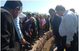 افتتاح کانال آبیاری در شهرستان جلفا