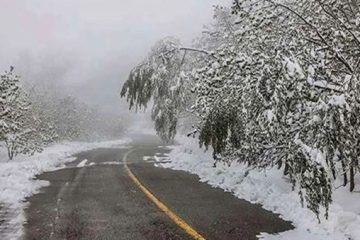 بارش برف و باران در جاده‌های ۱۷ استان کشور