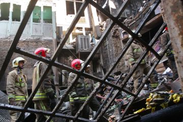 وقوع آتش سوزی در یک کارگاه ساختمانی در تهران و فوت ۶ کارگر غیر ایرانی