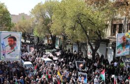 راهپیمایی مردم تبریز در حمایت از عملیات غرورآفرین «وعده صادق»