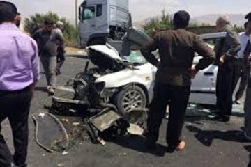برخورد خودرو سمند با تریلی در جاده میانه به تبریز یک کشته و یک مصدوم برجای گذاشت
