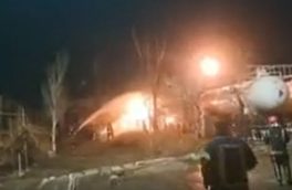 حریق در شرکت گاز مایع نیک گاز در تبریز