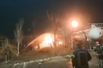 حریق در شرکت گاز مایع نیک گاز در تبریز